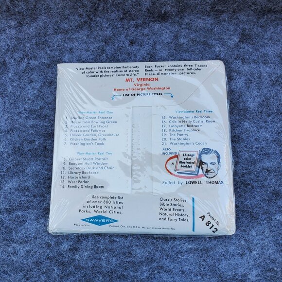 Vintage Sawyer's Mount Vernon Virginia US Travel View Master NEW Sealed A812 - Picture 2 of 4